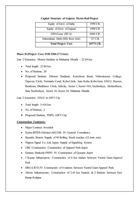 Gujarat Metro Rail Project PDF