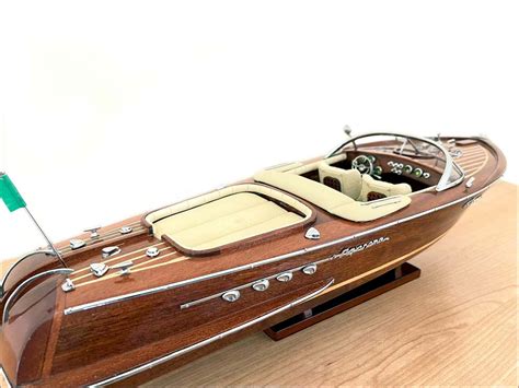 Small Scale Riva Model Boat Fully Assembled