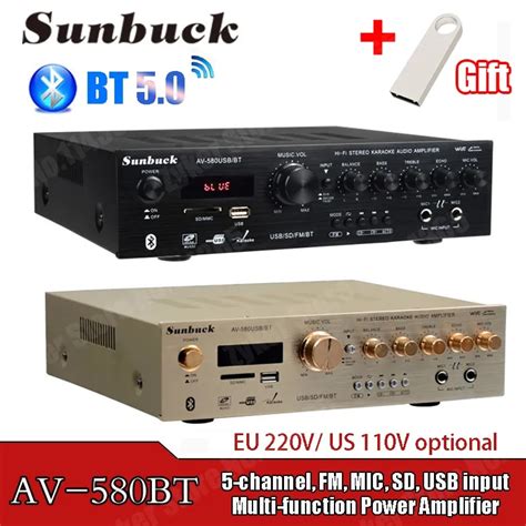 Sunbuck Usb Bt Bt Bluetooth Hifi Amplifiers V Ch Home Power