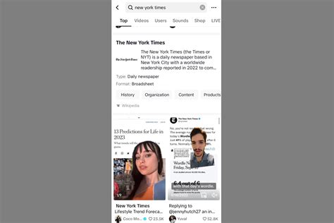 Search Results On TikTok Now Include A Snippet And Link To Wikipedia