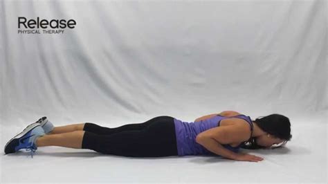 Prone Press-Up McKenzie Exercise for Low Back & Core - YouTube