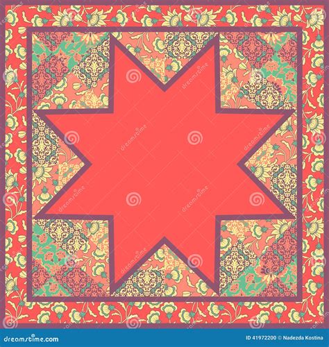 Vector Quilt Abstract Seamless Pattern Stock Vector Illustration Of