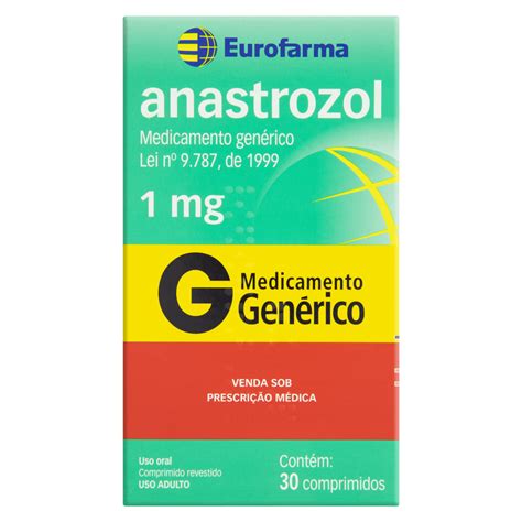 Anastrozol 1mg Genérico Eurofarma 30 Cápsulas