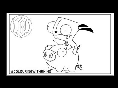 Invader Zim Colouring Page YouTube