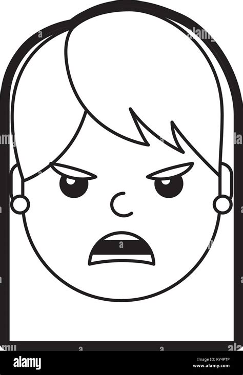 Pretty Woman Angry Frustrated Facial Expression Cartoon Vector