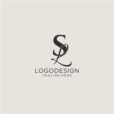 Monograma De Letras Iniciales Sl Con Elegante Estilo De Lujo Identidad Corporativa Y Logotipo