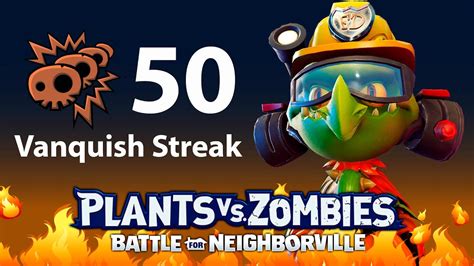 Snapdragon Plants Vs Zombies Battle For Neighborville 50 Vanquish Streak Youtube