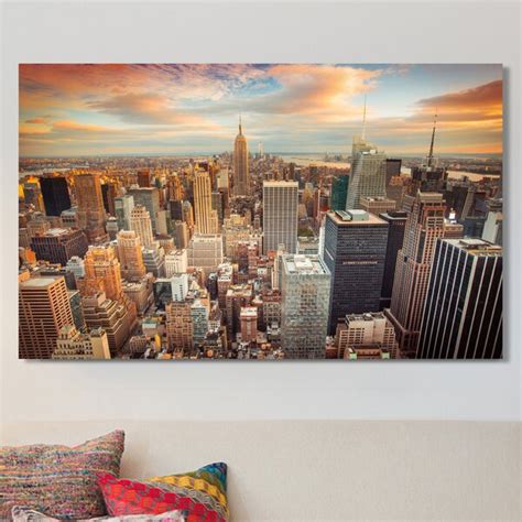 Ebern Designs New York City Wrapped Canvas Photograph Reviews Wayfair