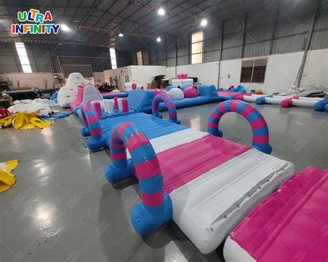 Outdoor Inflatable Water Park Obstacle Course Game Aqua Park Amusement ...