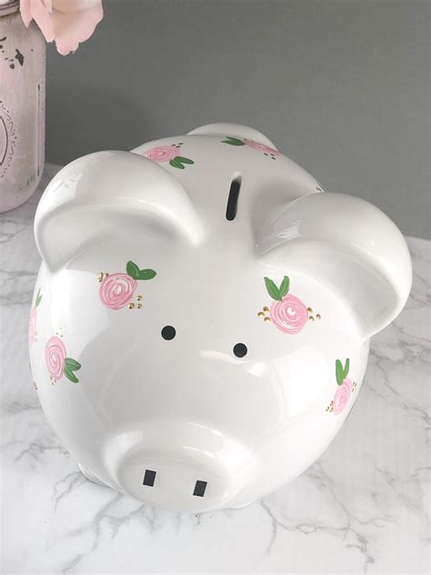 Piggy Bank For Girls Personalized Piggy Bank Girls Baby Etsy