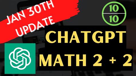 Solving Math Problems With Chatgpt S Jan Th Update Youtube