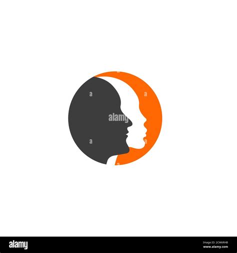 Man and woman logo. Male and female profiles Stock Vector Image & Art ...