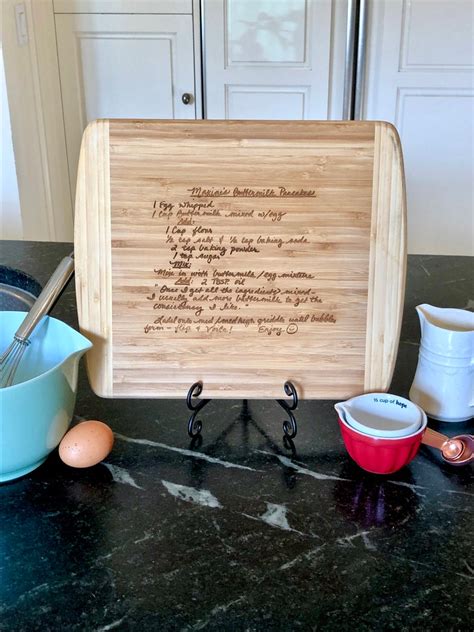 Recipe Cutting Board Handwritten Handwriting Recipe Put Your Etsy