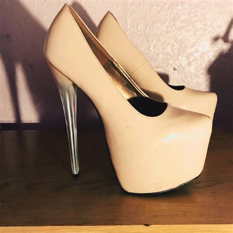 Ombré nude transparent Whore Heels size for Depop