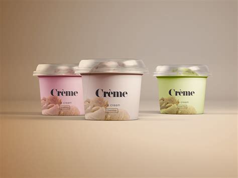 Mini Ice Cream Cup Mockups Psd On Behance