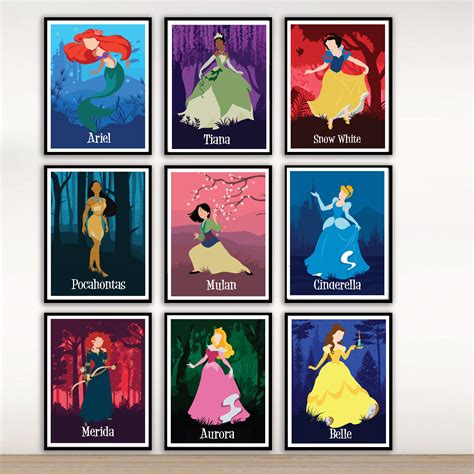 Minimalist Disney Princess Posters