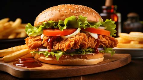 Crispy and golden fried chicken sandwich 29607759 Stock Photo at Vecteezy