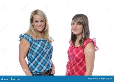 Two Friends Posing Together Stock Image Image Of Glamour Casual