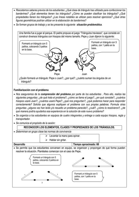 Modelo Sesiones Matematicas Docx Descarga Gratuita