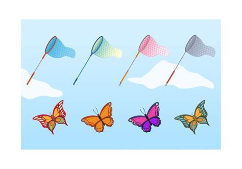 Free Butterfly Net Vector Set 156230 Vector Art At Vecteezy