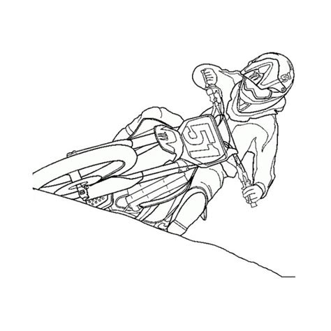 Coloriage Moto Cross dessin gratuit à imprimer