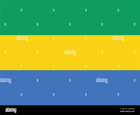 High Detailed Flag Of Gabon National Gabon Flag Africa 3D