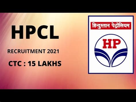 HPCL Recruitment 2021 CTC 15 LAKHS WITHOUT GATE YouTube