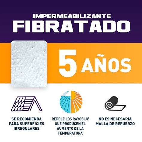 Impermeabilizante Fibratado Masterproof Blanco 5 Años 19 L IMP1685