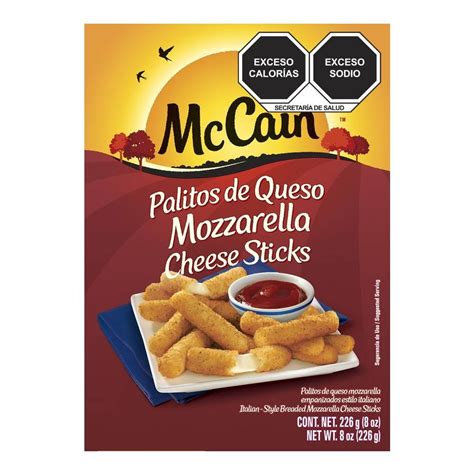 Palitos De Queso Mozzarella McCain Empanizados Estilo Italiano 226 G