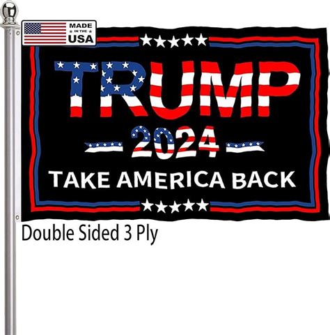 Trump 2024 Flag 3x5 Outdoor Double Sided 3 Ply Donald Trump Take