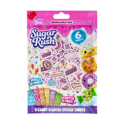 Sugar Rush Candy Scented Sticker Sheets 6 Pack Anko Target Australia