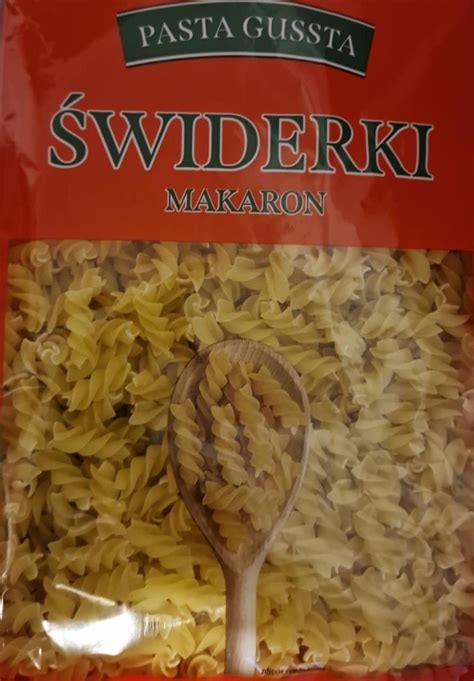 Makaron świderki 500g Pasta Gussta kalorie kJ i wartości odżywcze