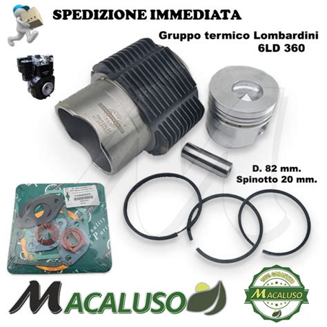 Cilindro Pistone Motore Lombardini 6LD 360 6ld360 Gruppo Termico