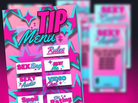 Onlyfans Tip Menu Html Template Canva Website Etsy Hot Sex Picture