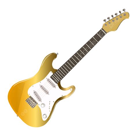 Gambar Gitar Warna Emas Emas Gitar Gitar Elektrik Png Dan Vektor