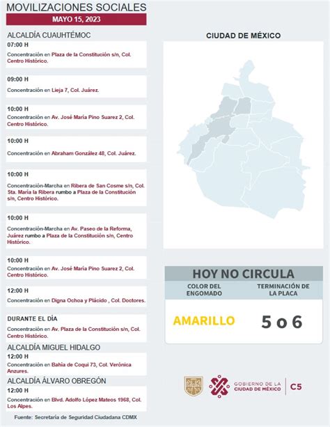 Metrobús CDMX on Twitter RT C5 CDMX ENTÉRATE Para hoy 15 de