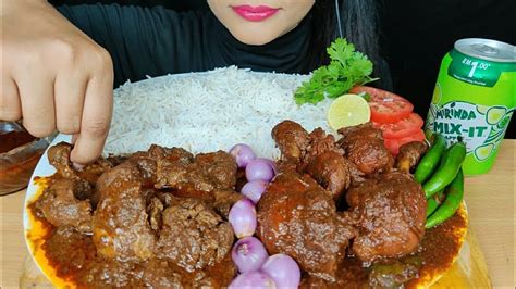 Asmr Eating Chicken Liver Gizzard Curry Spicy Chicken Curry White