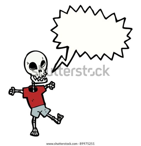 Happy Skeleton Cartoon Stock Vector Royalty Free 89975251 Shutterstock