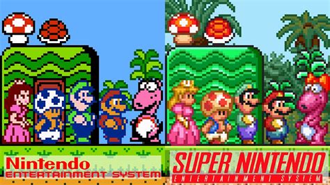 Super Mario Bros Nes Vs Snes Graphics Comparison Youtube