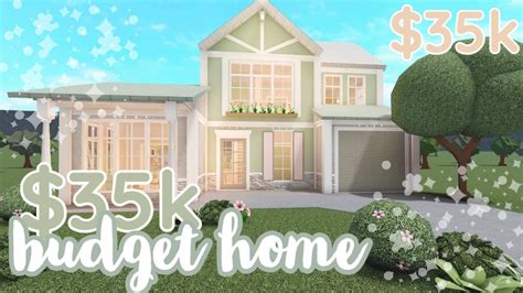 35k Budget Home Bloxburg Build Youtube