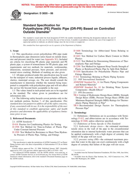 Astm D Standard Specification For Polyethylene Pe Plastic