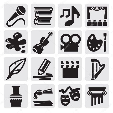 Icon Arts Arts Icon Set — Stock Vector © Bioraven 12752135