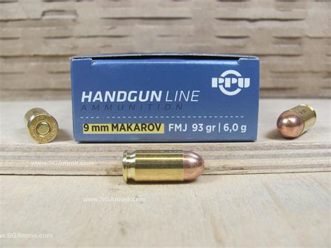 50 Round Box 9x18 Makarov Fmj 93 Grain Prvi Partizan Ammo Pph9mf