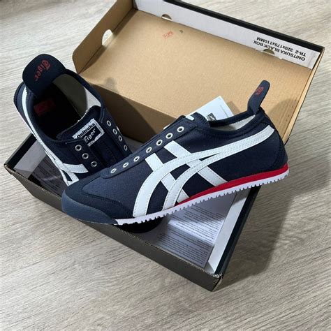 Sepatu Onitsuka Tiger Mexico 66 Slip On Navy White Original Bnib