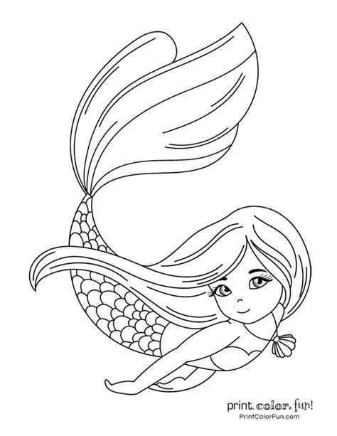 Mermaid Coloring Sheet Printable