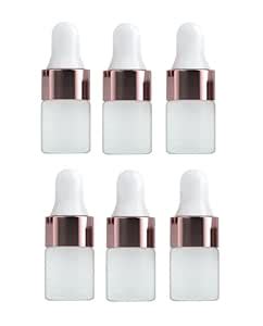 Jarbazaar Set Of 6 Pcs 5 Ml Tiny Mini Frosted Dropper Bottle With