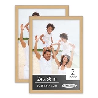 24x36 Natural Picture Frame Set Pack of 2 24x36 Wood Picture Frames for ...