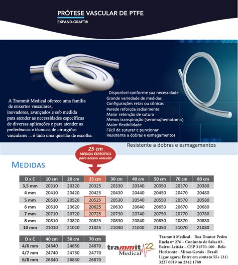 PRÓTESE VASCULAR DE PTFE 4mmX70cm