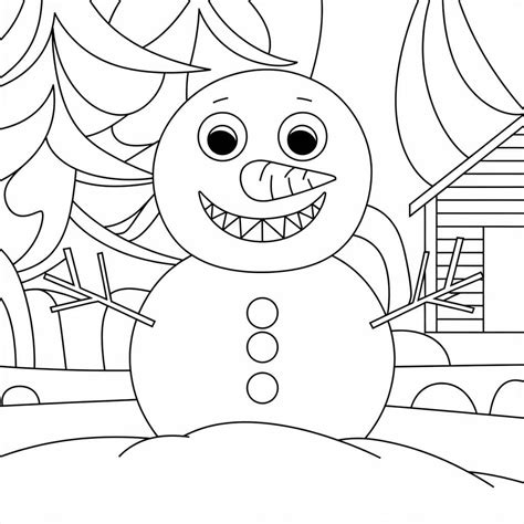 Boneco De Neve Desenho Para Colorir - 9
