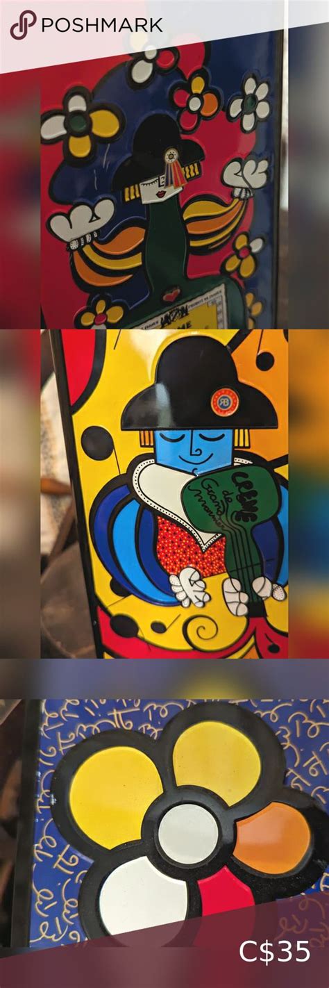 Romero Britto Lithographed Creme De Grand Marnier Tin Signed By The